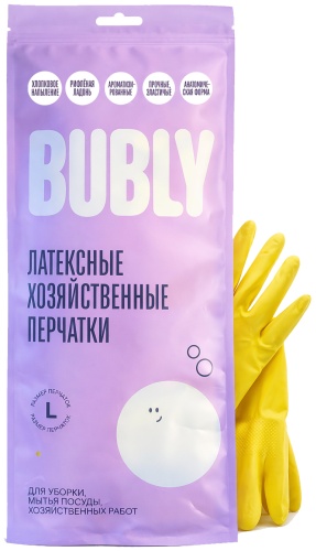 BUBLY перчатки L жёлтый 1 шт
