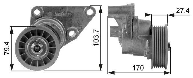 Gates ролик T38158