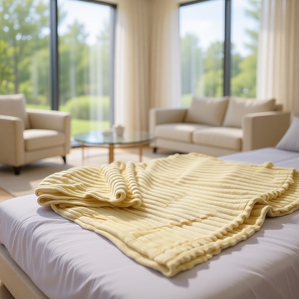 Плед AN Home 140х210 см, микрофибра, бежевый