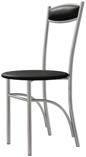 Стул stulshop Париж, 80x40x40 см, хром, черный 1 шт.