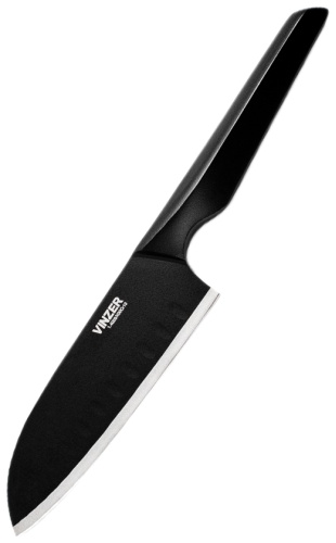 Нож сантоку VINZER 50301 VINZER Нож Santoku Geometry Nero Line 12.7 см, лезвие: нержавеющая сталь 1 шт