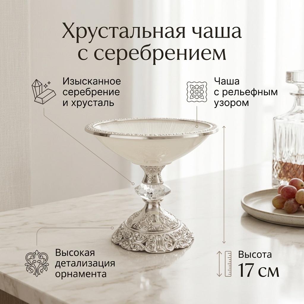 Luxury Star конфетница U21396 круглая 1 шт