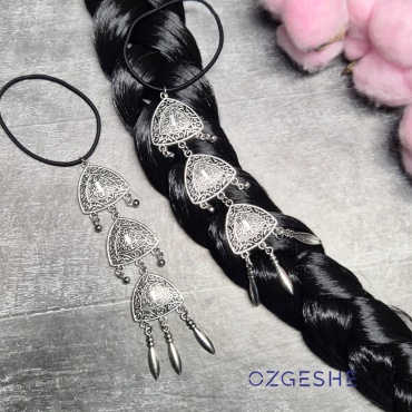 OZGESHE шашбау 2 шт, серебристый