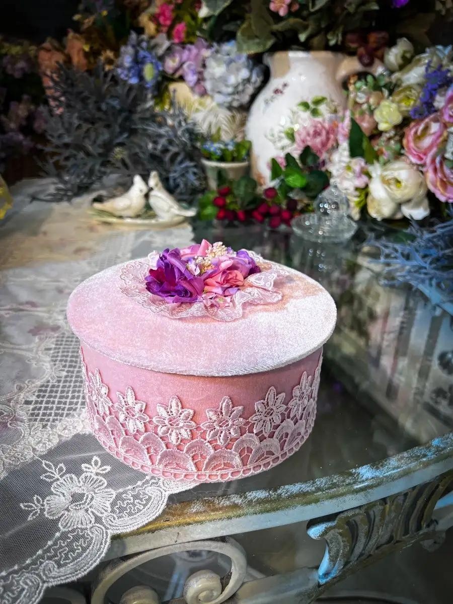 Шкатулка B-1031-2 -PINK-BOX, бархат