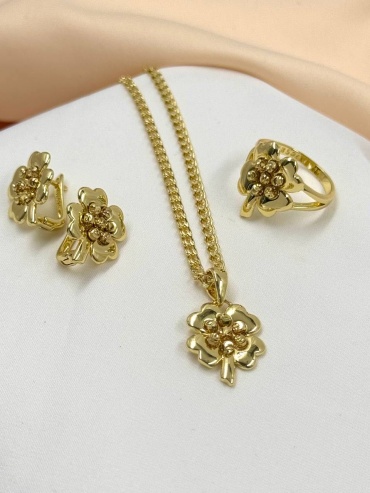Adiya Gold бижутерный сплав, без вставок