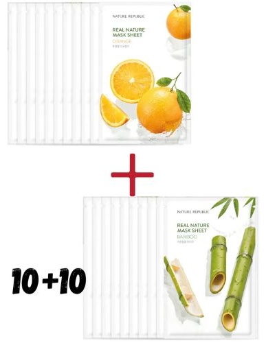 Маска для лица Nature Republic тканевая Real Nature Mask Sheet 20 шт