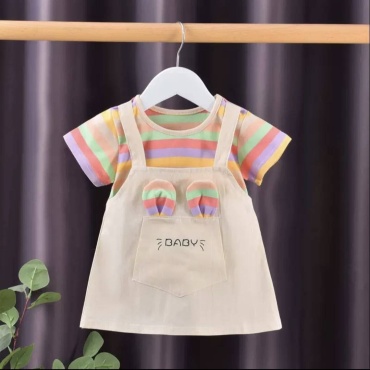 Повседневное платье Baby Show бежевый, розовый