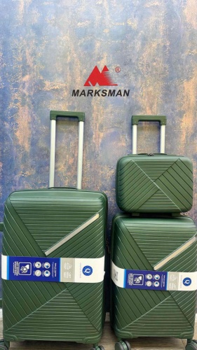 Чемодан Marksman BS- Железная вставка полипропилен 115 л изумрудный