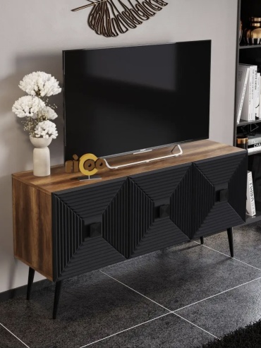 ТВ-тумба напольная Ricco Модерн, 114.3x58x36.2 см, коричневый, графит