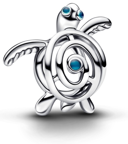 Шарм PANDORA «Ажурная черепаха» 794697C01 вес 1.1 г серебро, эмаль