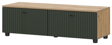 ТВ-тумба напольная GreenMebel Милан, 120.1x36.8x41.8 см, зеленый, коричневый