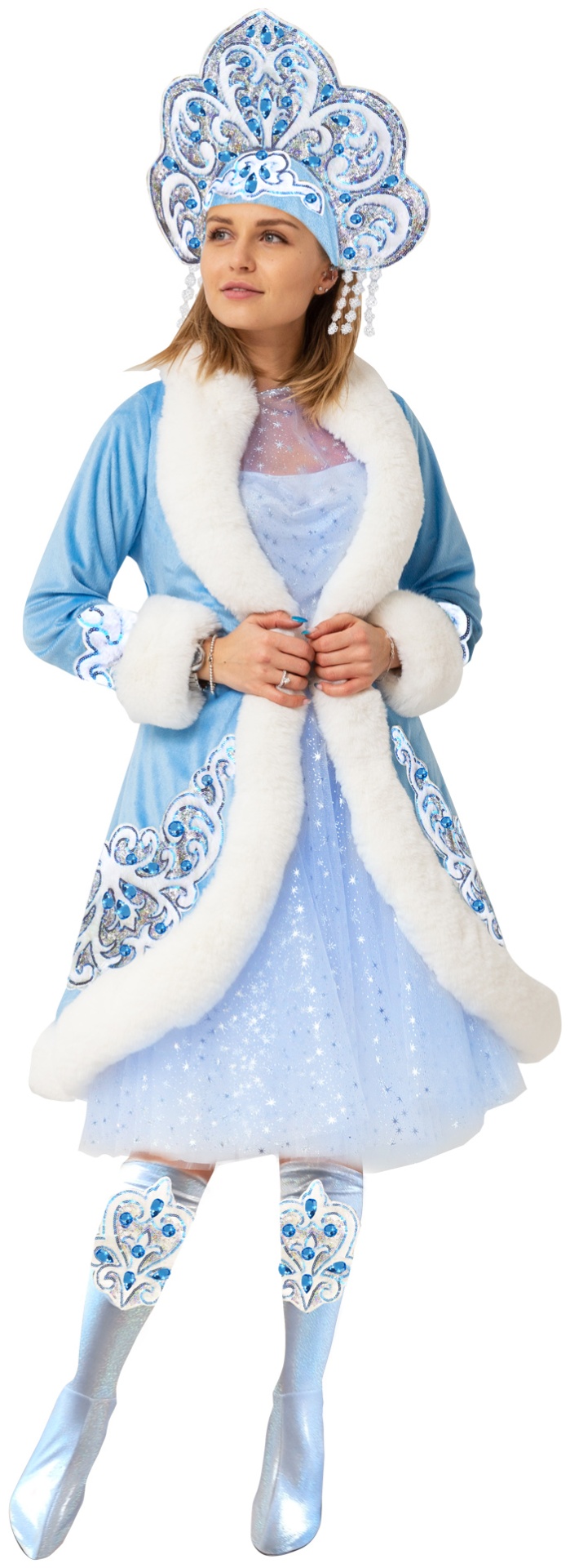 Костюм Carnaval Снегурочка Боярская голубой