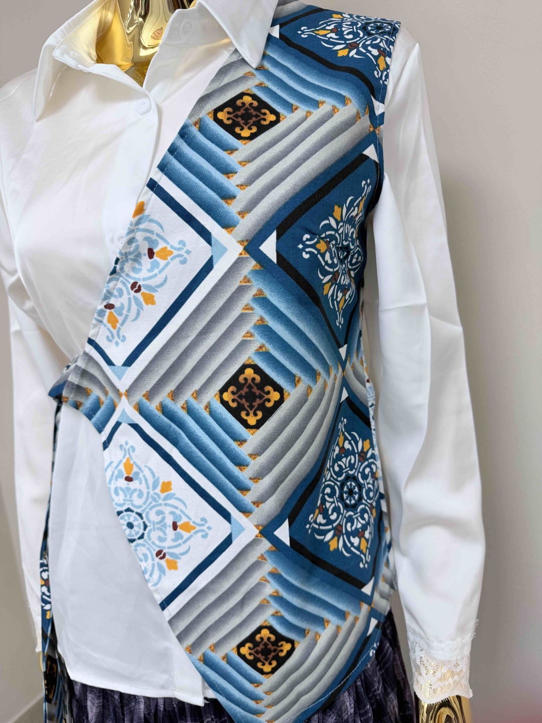 Национальный костюм FASHION синий, белый