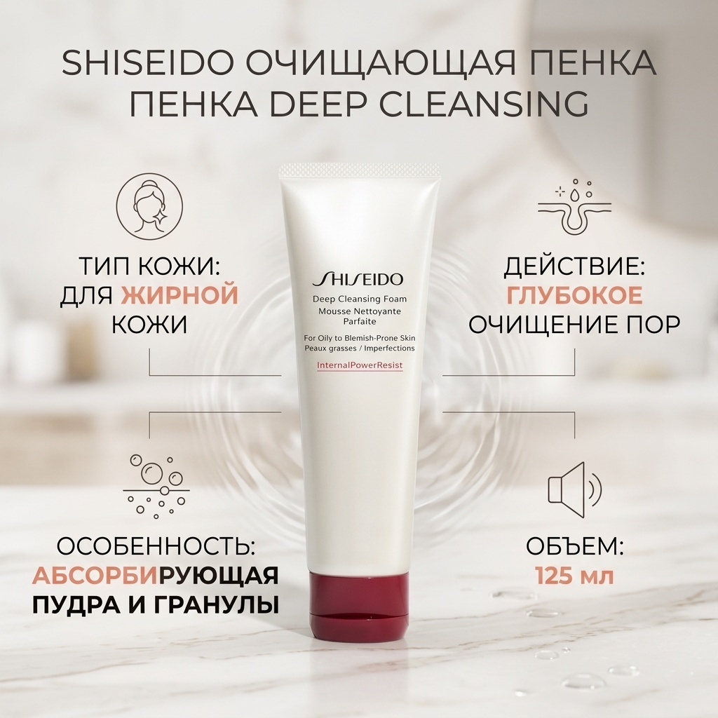 Shiseido Deep Cleansing пенка 125 мл