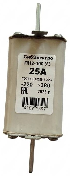 Предохранитель СибЭлектро предохранитель ножевой 1 шт, ПН-2 25А