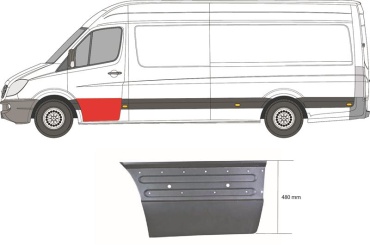 KLOKKERHOLM панель кузова передняя, правая для Mercedes-Benz Sprinter 2006-2013