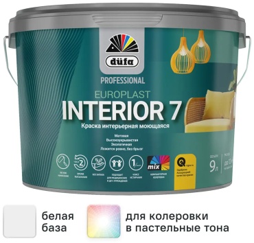 Dufa акриловая Europlast Interior 7 1.9 л, белый цвет