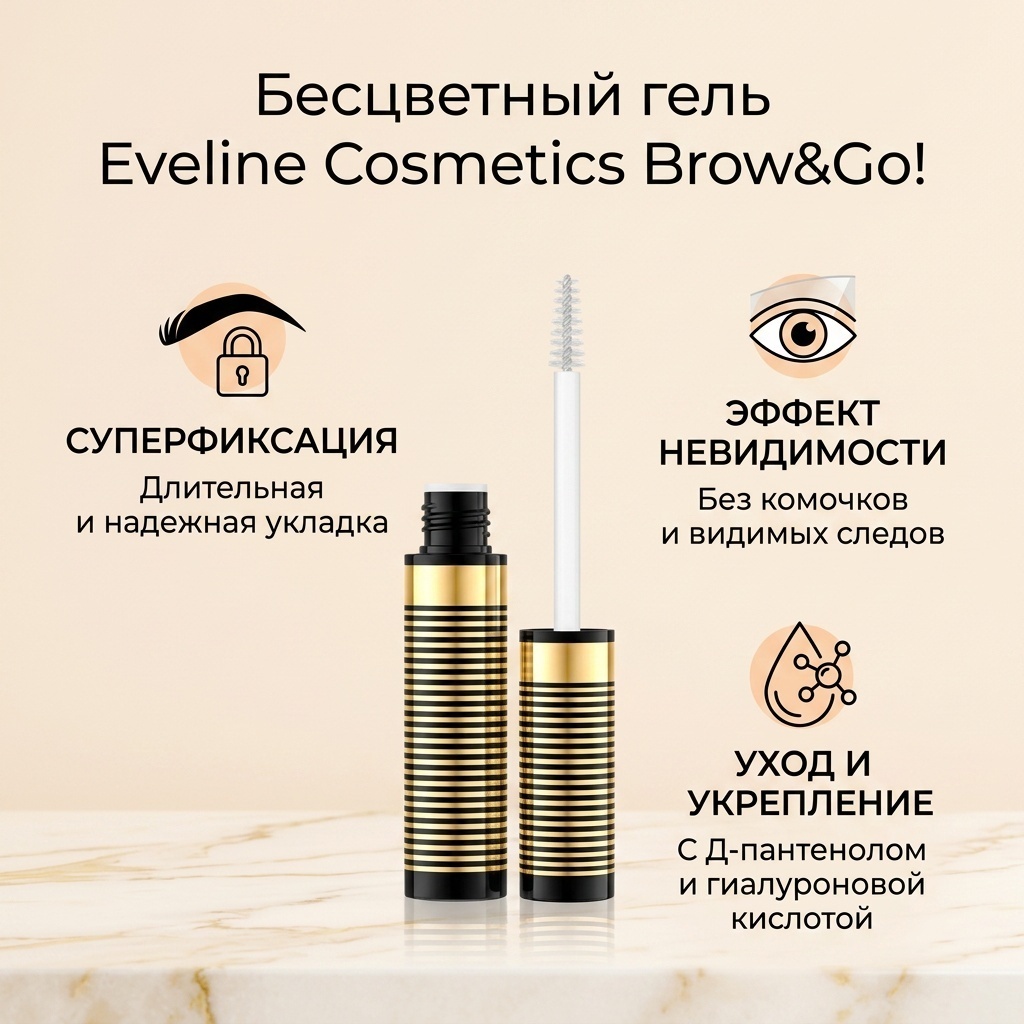 Eveline Cosmetics гель Brow&Go! бесцветный