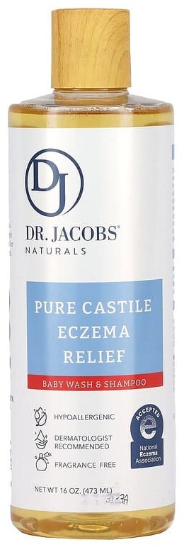 Dr. Jacobs Naturals Pure Castile Eczema Relief, гель для душа и шампунь, 473 мл (16 унций) гель 473 мл