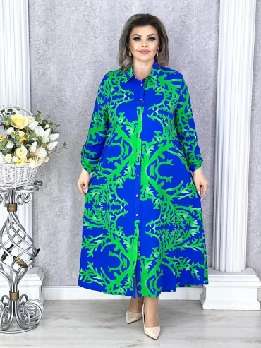 Повседневное платье NA & Ami Brand синий, зеленый