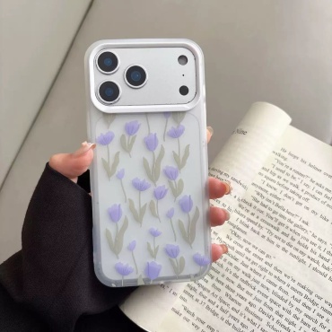 Чехол для Apple iPhone 17 Pro темно-прозрачный
