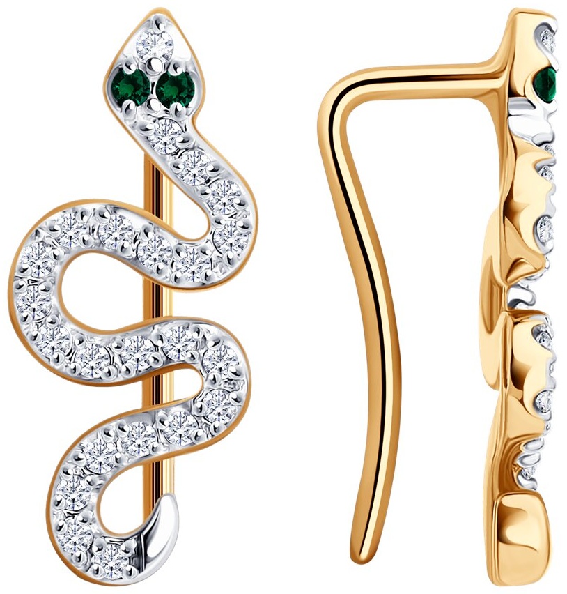 Серьги SOKOLOV EAR-SO-585-427479 вес 1.3 г золото, фианит