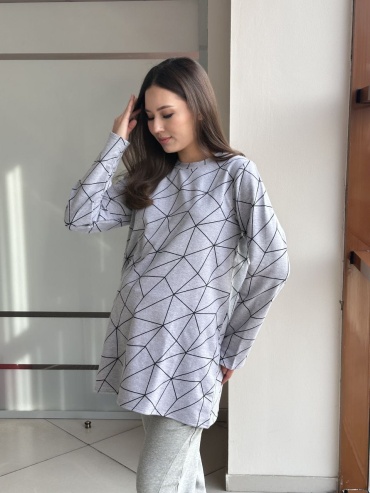 Лонгслив Sweetmama.kz черный, серый
