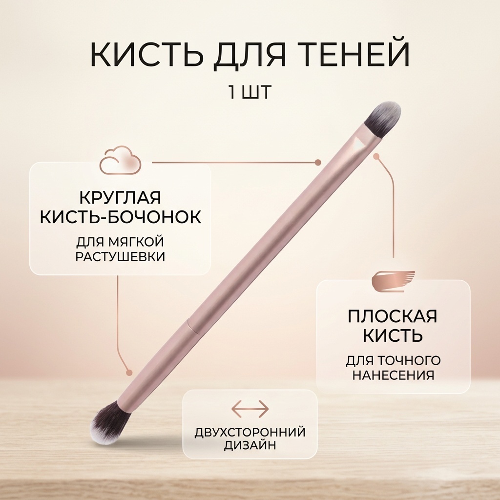 кисть для теней 1 шт