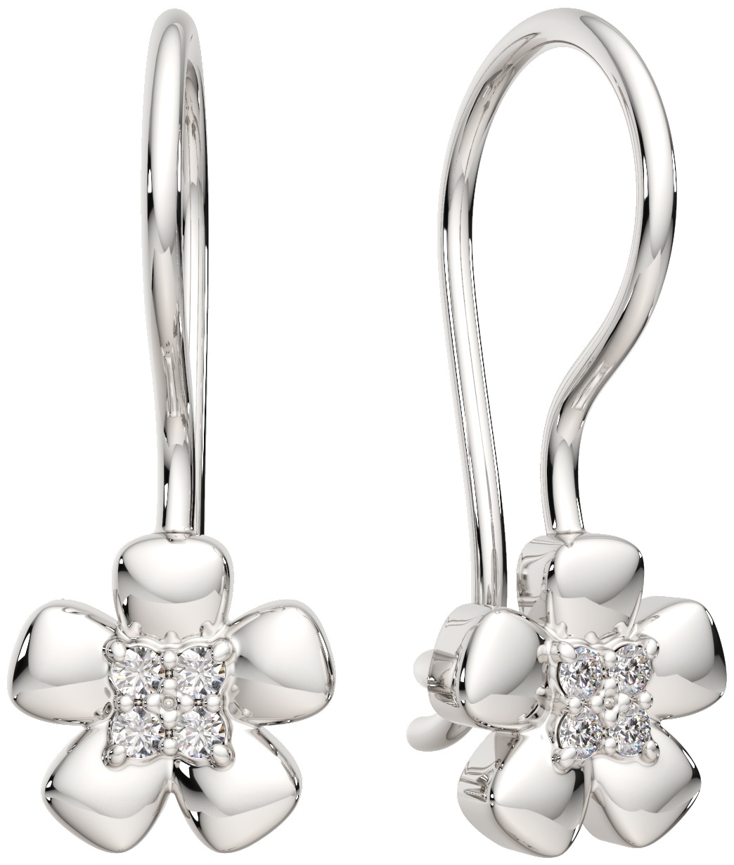Серьги Lucente Silver ZO-03101090 вес 0.96 г серебро, фианит