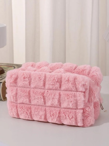 Косметичка текстиль розовый 11X12 см