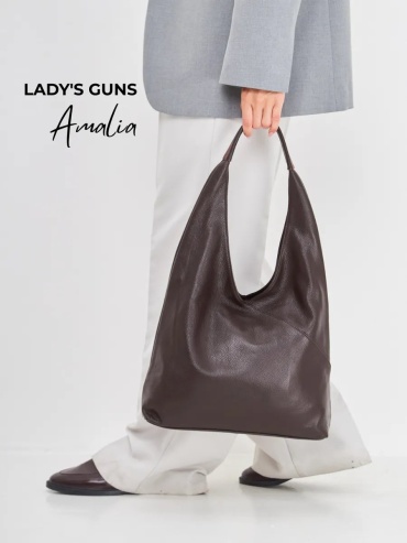 Сумка шоппер Lady's Guns натуральная кожа коричневый