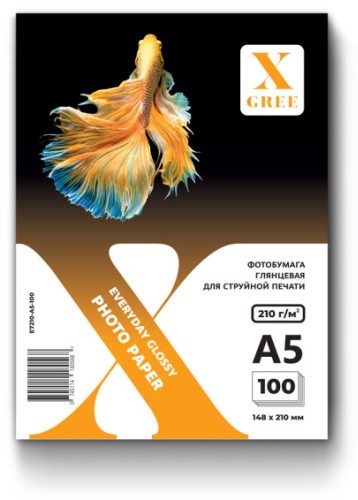 X-GREE бумага E7210-A5-100, A5, 100 шт, глянцевое покрытие