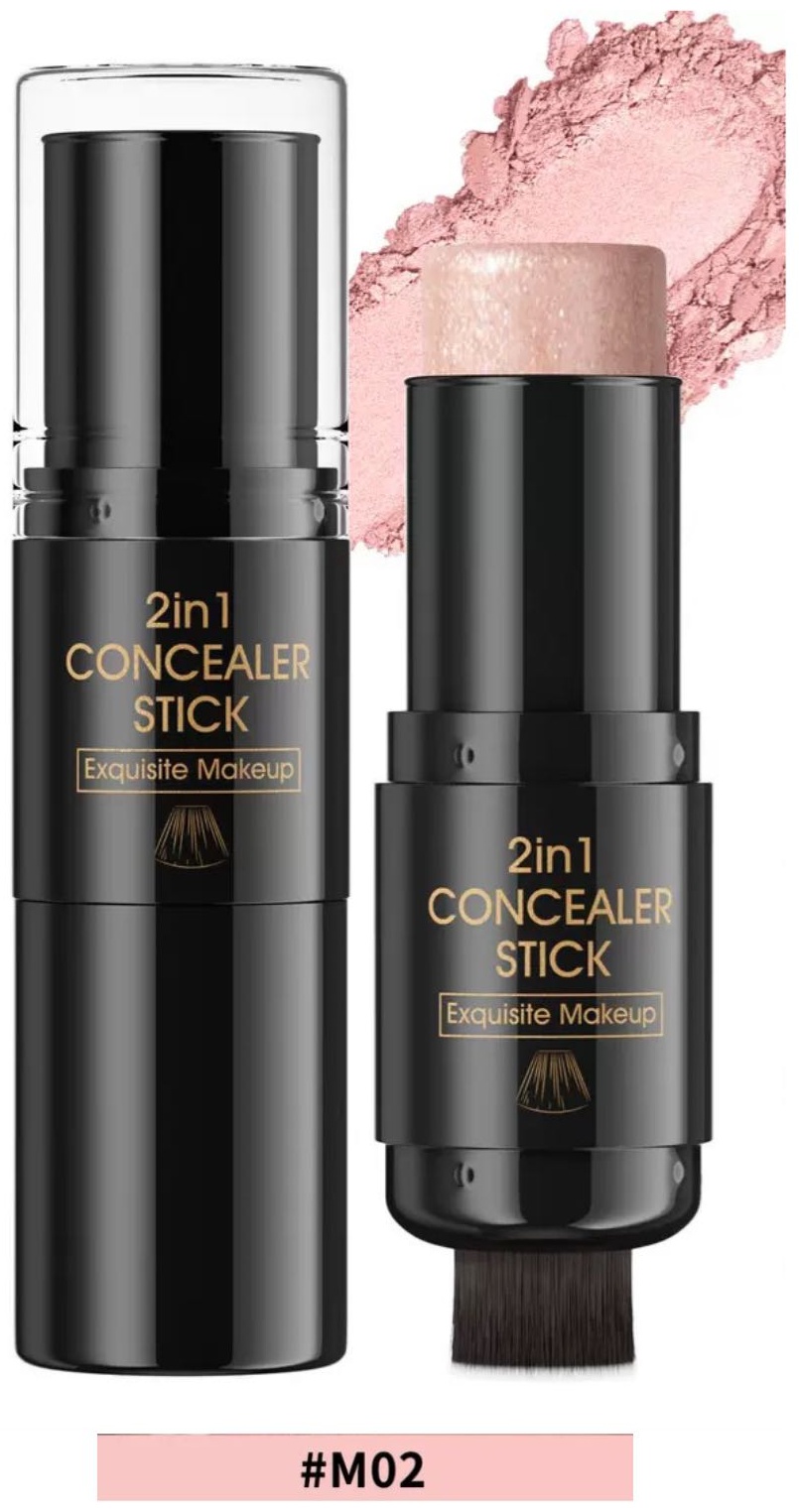 CONCEALER STICK 2in 1 хайлайтер 02 розовая дымка