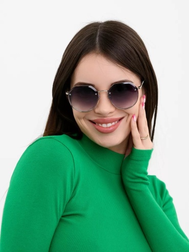 KAIZI солнцезащитные очки круглые однотонные