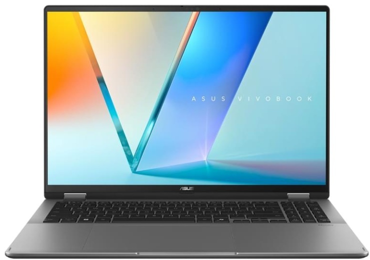 Ноутбук ASUS Vivobook 16" / Intel Core Ultra 5 226V / 16 Гб / SSD 512 Гб / Arc Graphics / Win 11 Home / 90NB1511-M00300 серый — фото ноутбука
