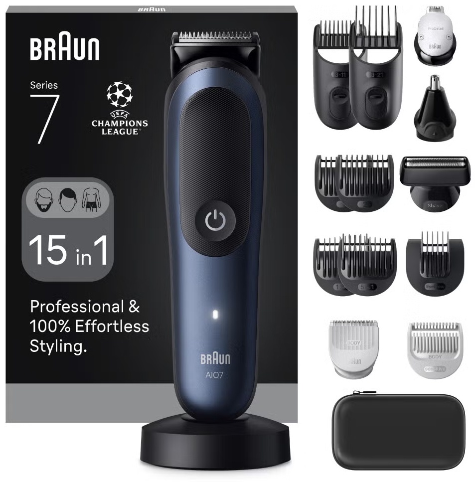 Braun триммер AIO7580 черный, синий