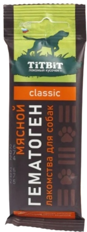 Лакомство TiTBiT 5873 Classic Гематоген мясной 35 г 1 шт