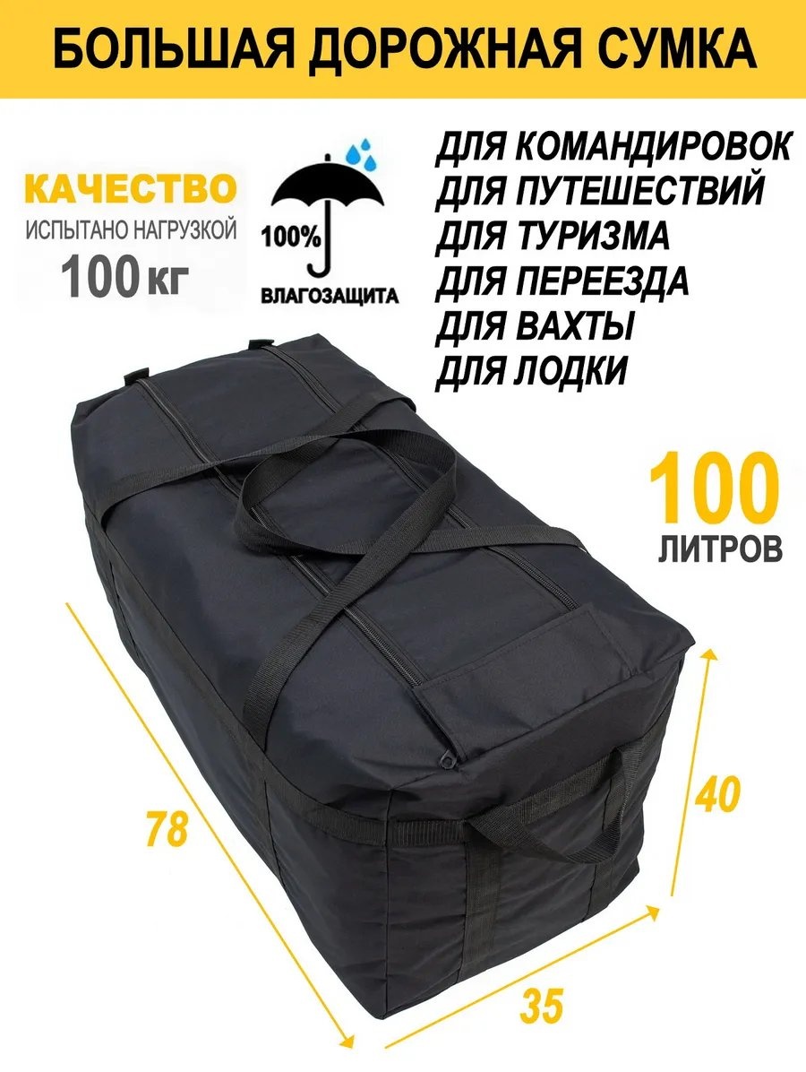 Рюкзак полиэстер черный 109.2 л