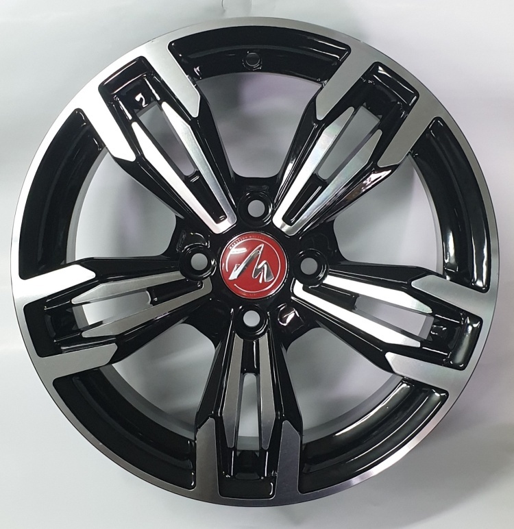 WHEELIO l890 7.5x17/5x114.3 D67.1 ET35 4 диска черный, серебристый