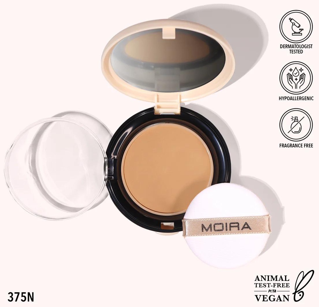 Пудра MOIRA Complete Wear Powder Foundation сухая 375N темно-бежевый
