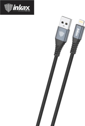 Кабель Inkax USB 3.1 (F), Lightning, 1 м, черный
