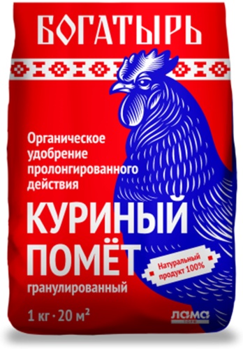 Лама Торф гранулы Куриный помет Богатырь 1 кг