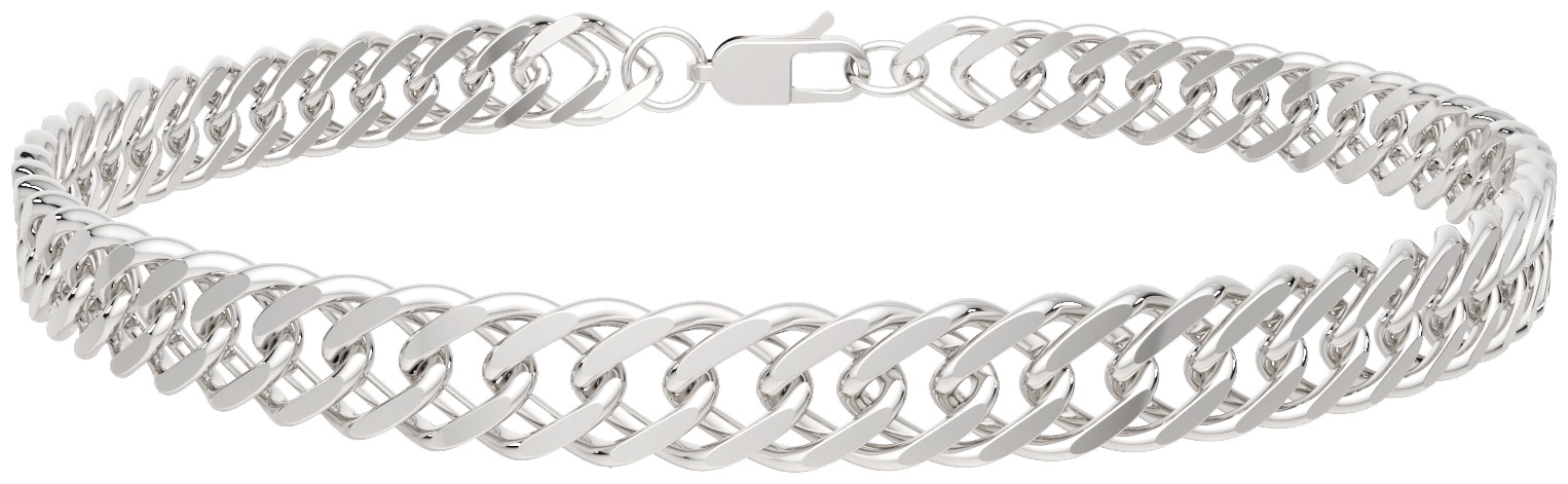 Lucente Silver ZO-0622076.120_20 длина 20 см, вес 12.23 г серебро, плетение двойной ромб