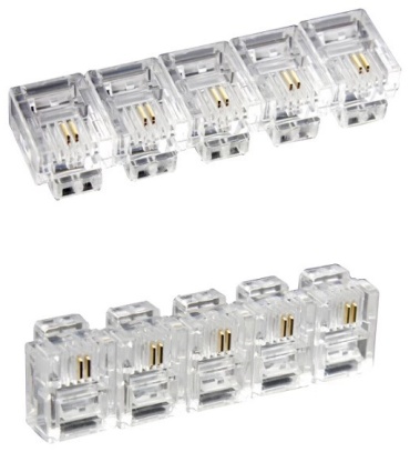 Коннектор RJ11 6P2C , 10 шт
