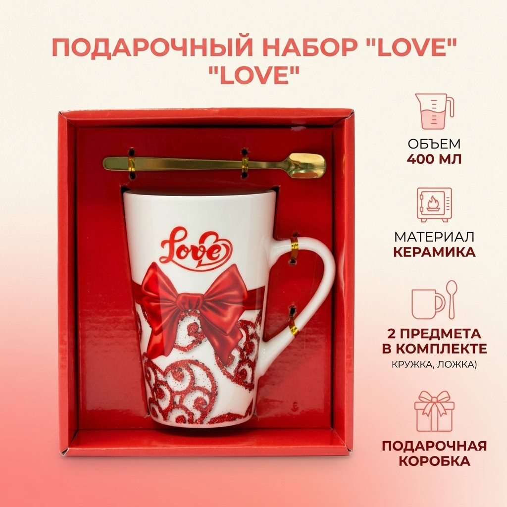 Кофейная пара , 400 мл, керамика, 1 шт.