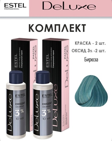 ESTEL PROFESSIONAL Deluxe Pastel Бирюза p/001 крем-краска 240 мл