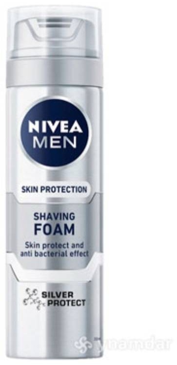 NIVEA MEN Пена для бритья Серебряная защита с ионами серебра пена для бритья 200 мл