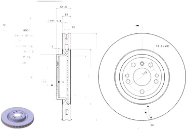 Диски Brembo передние 09A95611