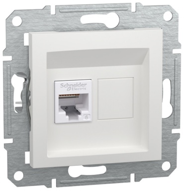 Schneider Electric встраиваемая Schneider Electric Asfora EPH4770121, компьютерный (RJ45) цвет белый