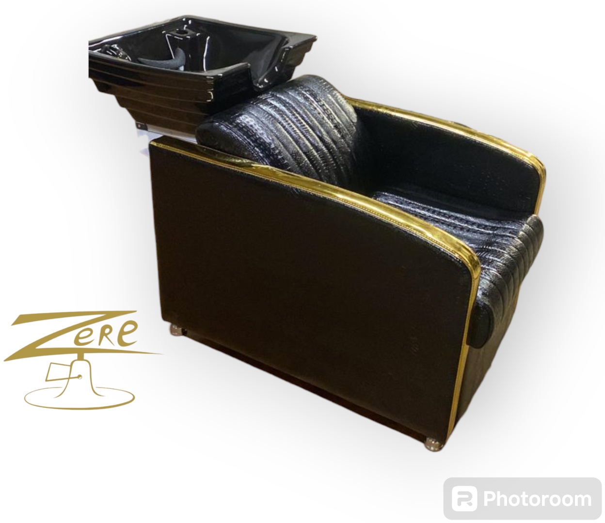 Zere мойка парикмахерская черный, золотистый 65х80 см